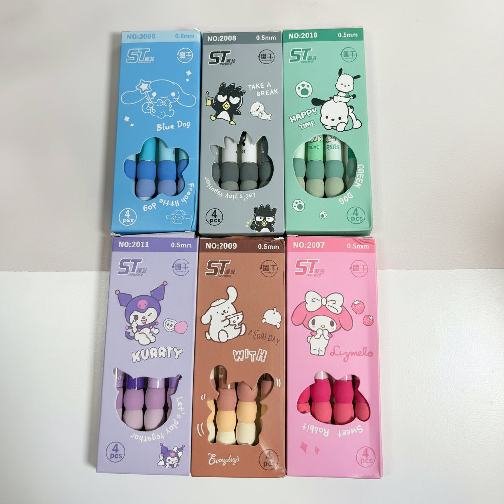 Character Pen Pack (4 pcs) — Kawaii Sanrio-Style
