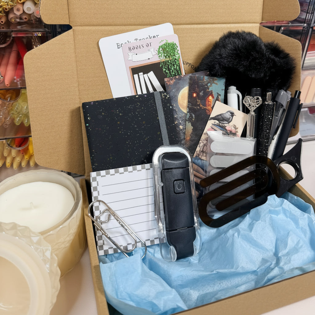 Enchanted Onyx Bundle — dark bookish stationery and accessories