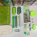 Emerald Escape Exclusive Bundle — green bookish stationery flatlay