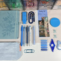 Blue Skies Exclusive Bundle — blue bookish stationery flatlay