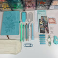 Sea Glass Serenity Exclusive Bundle — teal bookish stationery flatlay